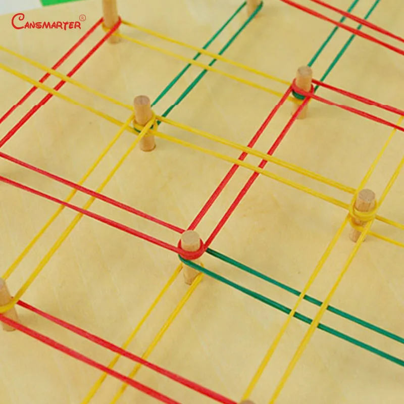 חושי צעצועים חומרי מונטסורי לוח מתמטיקה צעצוע של ילדים בגיל הרך 3-6 שנים עץ משחקים גיאומטריים גומי SE069-3