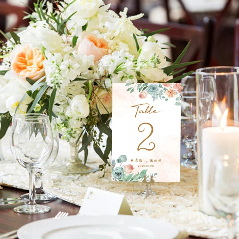 אישית החתונה טובות מסיבת supplise שולחן כרטיס אירועים מספר השולחן צלחת אירוסין אספקה העסק אירועים מושב כרטיס 20pcs
