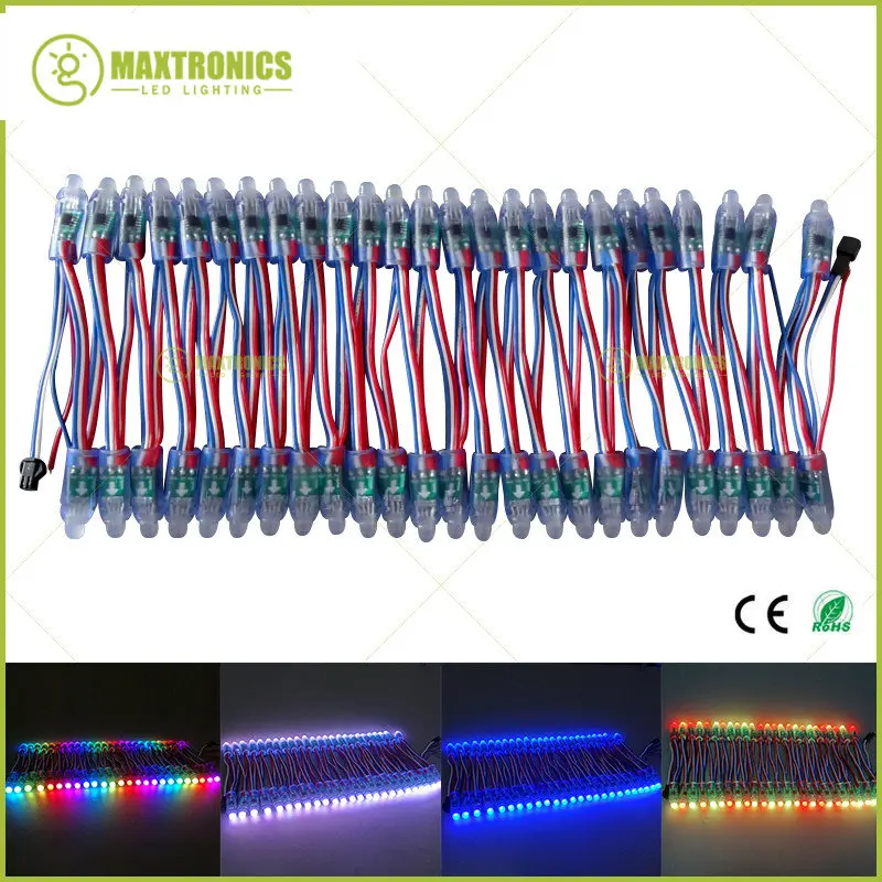 משלוח מהיר 5000pcs DC12V 12mm WS2811 IC RGB LED מודולים מחרוזת דיגיטלית עמיד למים LED בצבע מלאה פיקסלים אורות לקישוט