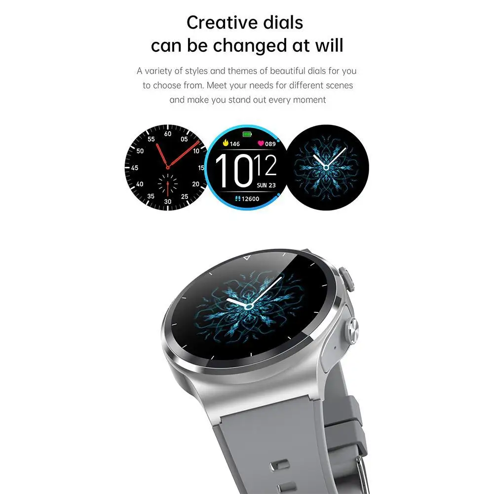 Gt69 2-in-1 שעון חכם 8 ספורט מצבי Tws Bluetooth-דיבורית אישית תואמת את קצב הלב חייג Smartwatch עבור גברים, נשים,