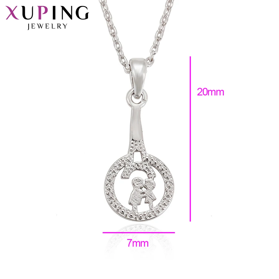 Xuping מגדל אייפל אופנה מעגל השרשרת ynthetic CZ תכשיטים לנשים עיצוב יום האהבה 43425