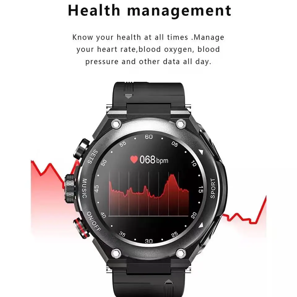 2022 חדש T92 שעון חכם או צמיד 2 ב 1 TWS Wireless האוזניות 1.28 אינץ קצב הלב, לחץ הדם ספורט עמיד למים Smartwatch