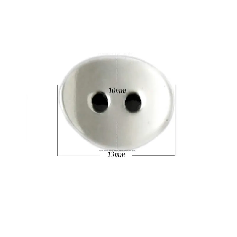 Beadsnice ID24498 סיטונאי צמיד אבזמי עם 2 חור סגלגל כפתור כסוף 925 כסף סטרלינג אבזם תכשיטים רכיבים