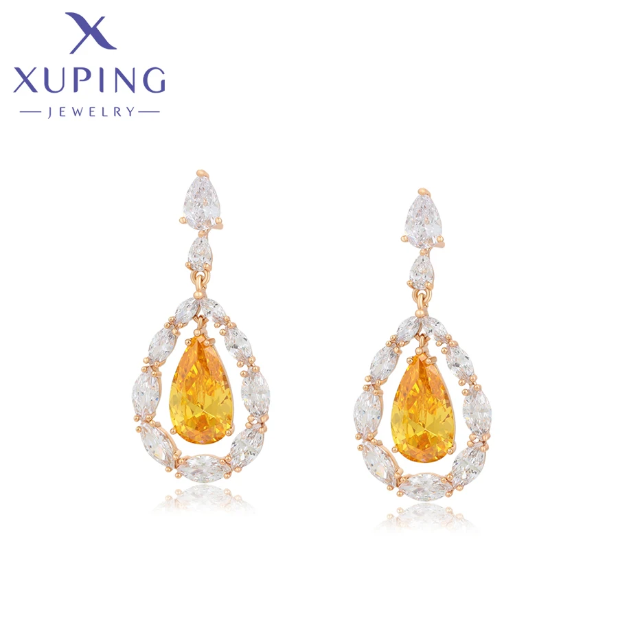 Xuping תכשיטים הגעה חדשה טיפת מים האבן של צבע זהב עגילים לנשים המסיבה מתנה XPE0166380401