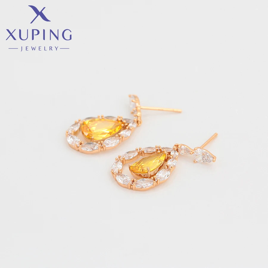 Xuping תכשיטים הגעה חדשה טיפת מים האבן של צבע זהב עגילים לנשים המסיבה מתנה XPE0166380401