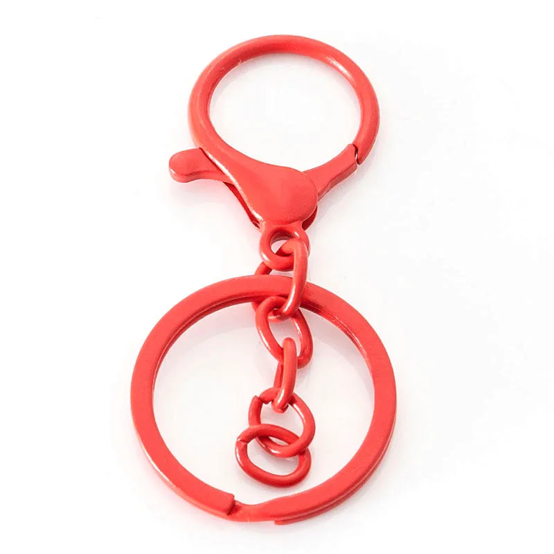 5/10pcs מחזיק מפתחות לובסטר אבזם האביב אבזם בצבע Keyrings עם רשתות Diy התכשיטים מפתח טבעת ווים שקיות אבזם