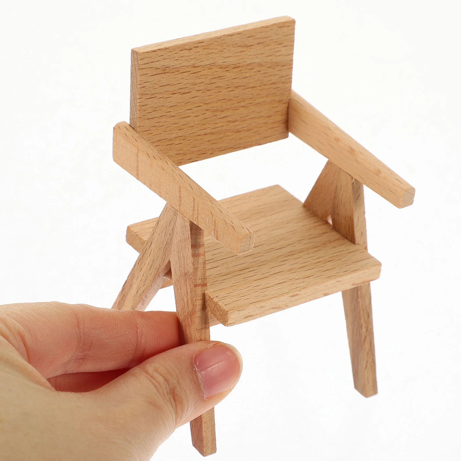מיניאטורי כיסא עץ הבית ריהוט הבית מיני כיסא עץ קישוט