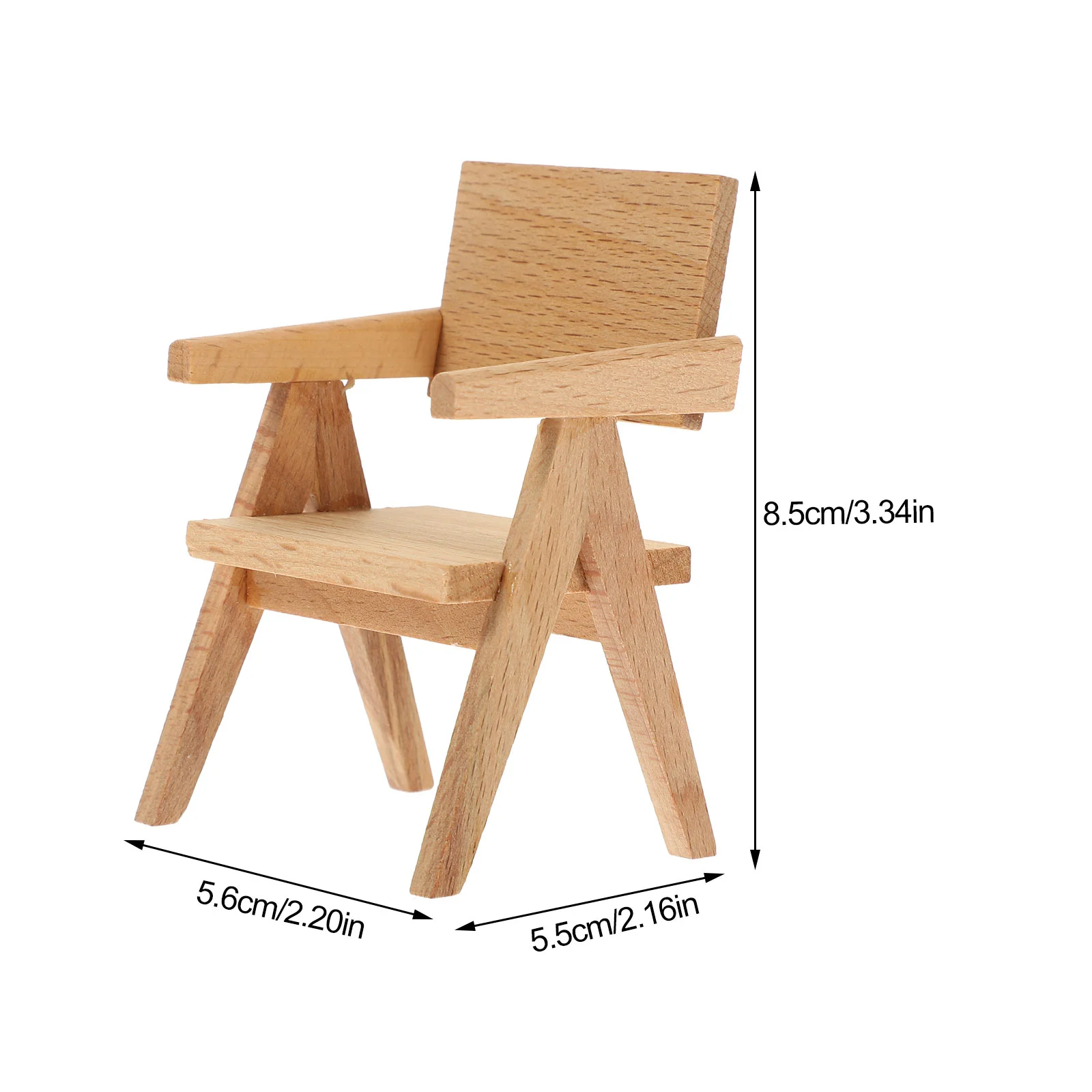 מיניאטורי כיסא עץ הבית ריהוט הבית מיני כיסא עץ קישוט