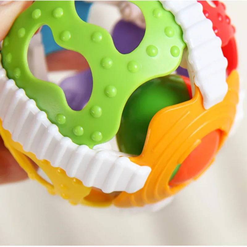PUDCOCO תינוק מוסיקלי חלול החוצה צבע הכדור יד לטלטל תינוק תינוק צעצועים חינוכיים