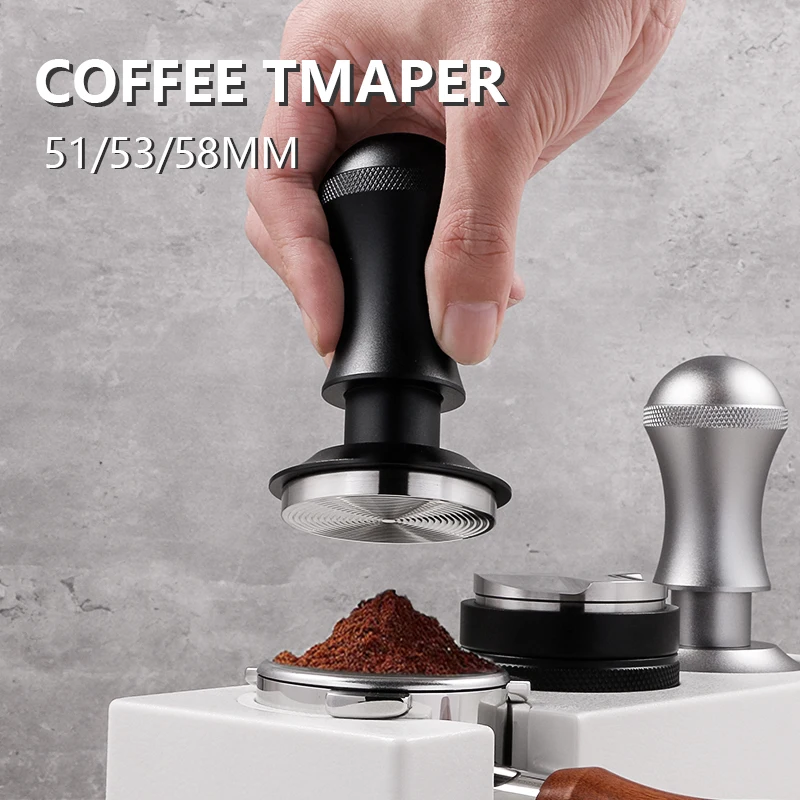 אספרסו להתעסק 58mm, קבוע 30lb קפה להתעסק עם כיול באביב טעון, נירוסטה בסיס היד קפה להתעסק מתאים fo