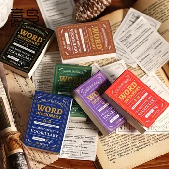 100 יח 'וינטג' זעיר מילון דקורטיביים מלאכה ניירות מיני מילון זבל יומן אלבום אישי והוא מגזרת נייר 