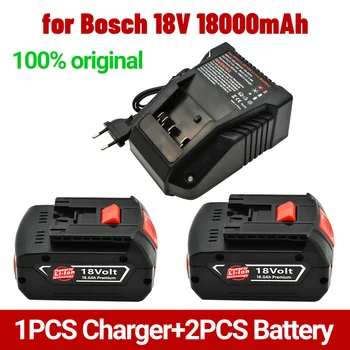 18V סוללה 18Ah על Bosch חשמלי מקדחה 18V נטענת Li-ion סוללה BAT609 BAT609G BAT618 BAT618G BAT614 + 1Charger