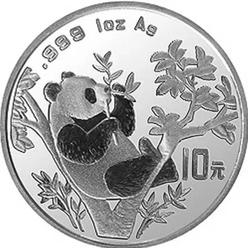 1995 סין פנדה מטבע כסף אמיתי מקורי 1oz Ag.999 כסף ההנצחה העולם לאסוף מטבעות