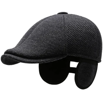 2020 סתיו חורף כובע גברים כובעים, כומתות בריטי בסגנון מערבי צמר בדים מתקדמים שטוח אייבי כובע קלאסי בציר כובע הברט.