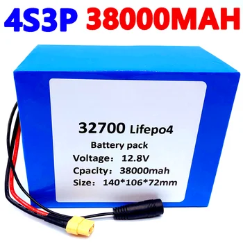 32700 Lifepo4 Batterij 4S3P 12.8 V 38Ah 4S 40A 100A Evenwichtige Bms Voor Elektrische אתחול En Ononderbroken ספק כוח 12V