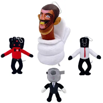 5 סוגים אנימה Skibidi שירותים Cosplay פרופ איש קטיפה צעצוע בובת Plushie ליל כל הקדושים בובות Choldren מתנה לילדים 25 ס 
