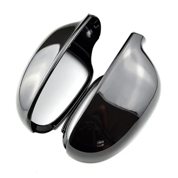 ABS פחמן שחור במראה לכסות האחורית המראה בצד קאפ עבור פולקסווגן פולקסווגן פאסאט B6 R36 גולף 5 ג ' טה MK5