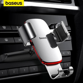 Baseus הרכב מחזיק טלפון לרכב אוורור / CD חריץ הר מחזיק טלפון סטנד לאייפון סמסונג מתכת הכבידה מחזיק טלפון נייד