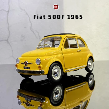 Bburago 1:24 פיאט חדשים 500F 1965 סימולציה סגסוגת דגם המכונית אוסף מתנות צעצוע הצעצוע