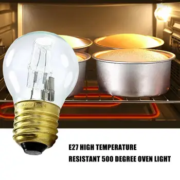 E27 40W לבן חם התנור התנור הנורה מנורת 110-250V 500 מעלות בטמפרטורה גבוהה מטבח מיקרוגל תנור נורות אור