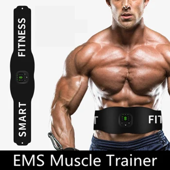 EMS שרירים ממריץ את חגורת בטן הגוף מאמן אלקטרו Abdos ABS חכם כושר מכונת החייבת ציוד כושר ביתי