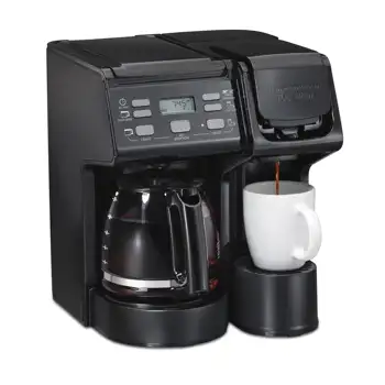 FlexBrew שלישיית מכונת קפה, לשרת יחידה או 12 כוסות, שחור, 49904 רב תכליתי,מכונת קפה.