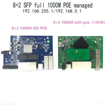 IP ניהול 8-port 10/100/1000Mbps Ethernet PoE מודול מתג מנוהל מודול מתג עם 2 Gigabit SFP חריצים gigabit switch
