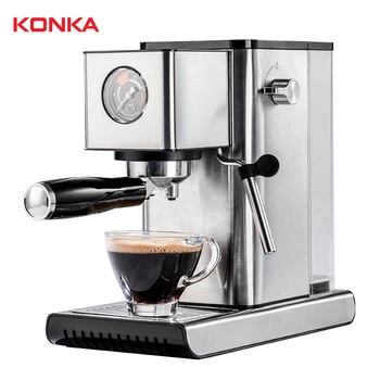 KONKA מכונת קפה אספרסו Cafetera 1400W 15 בר נירוסטה חצי אוטומטי 1.2 L מכונת קפוצ ' ינו שליטה ריכוז