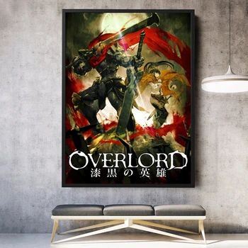 Overlord פוסטר של אנימה יפנית סדרת הטלוויזיה אמנות כיסוי פוסטר הסרט ציור קיר לעיצוב הבית (ללא מסגרת)