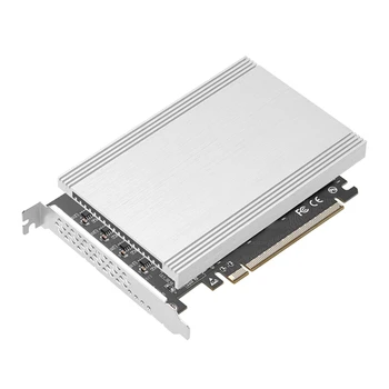 PCIe 4.0 x16 כדי 4Port M. 2 NVMe מתאם הרחבת כרטיס Riser 256G על 2230 2242 2260 2280 NVME SSD פשיטות-יכולת