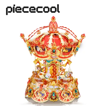 Piececool 3D חידות מתכת מרי עגול הרכבה דגם ערכות DIY, צעצועים מתנות יום הולדת
