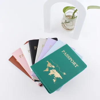 PU בעלי דרכון עסקי נייד אשראי תעודות זהות של מחזיק תיק נשים גברים המטוס נסיעות כרטיסי טיסה מכסה ארנקים, תיק פאוץ