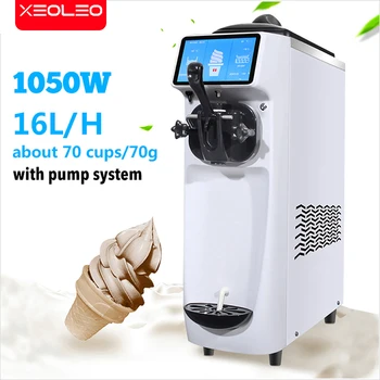 XEOLEO מסחרי מיני שולחן עבודה גלידה מכונת 1050W להכנת גלידה 18L/H הטעמים Pre-cooling & יוגורט משאבת אוויר מערכת