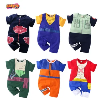 אנימה נארוטו התינוק הנולד Workwear תחפושות קוספליי קאקאשי Akatsuki בנים בנות לזחול, תינוק בן יומו בקיץ בגדים Workwear