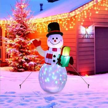 חג המולד מואר שלג מתנפח אורות LED צעצוע של גן הדשא עיצוב בובות מנורות חצר אביזרים עבור משק הבית מסיבות קישוטים 1.5 מ'