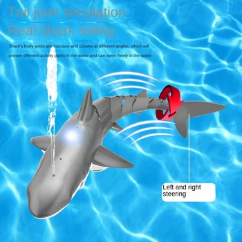 חדש 2.4 G חשמלי כריש בריכה סימולציה שליטה מרחוק כריש חשמלית נטענת לילדים צעצוע הסירה