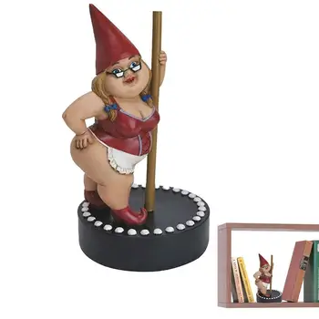 חדש גן ריקוד על עמוד Gnome שרף גמדים פסל ריקוד על עמוד. גמד הגינה שרף Gnome פסל החצר קישוט Dropshipping