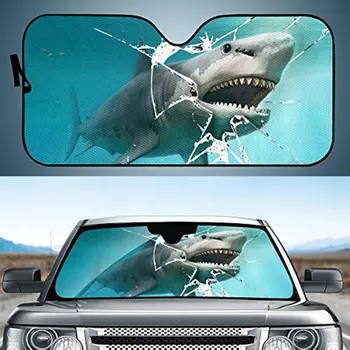 חיבוקים רעיון כריש פורץ דרך זכוכית השמשה הקדמית השמש צל אקורדיון מתקפלות אוטומטית שמשיה על מכונית משאית שטח-חוסם UV רה