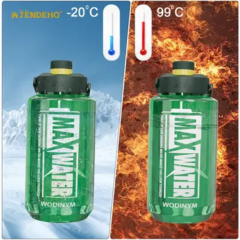 חיצוני ספורט טיולי הליכה, בקבוק מים עמיד בטמפרטורות גבוהות שותה בקבוק קיבולת גדולה כיתה מזון ירוק בקבוק מים