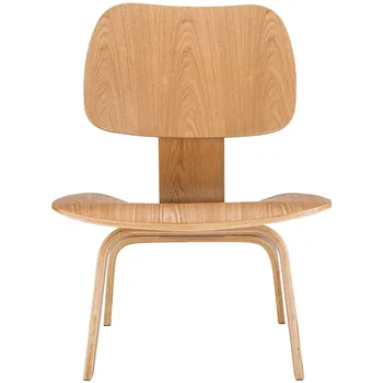 יצוק דיקט פנאי כורסא עץ עם רגלי עץ טבעי ריהוט הסלון באמצע המאה עץ חיקוי המבטא את הכיסא