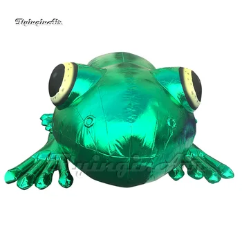 מדומה ירוק מתנפחים צפרדע בלון Airblown חיה פיסול באבן על פסטיבל האמנות