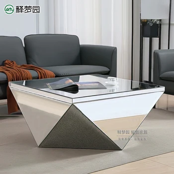 מודרני מינימליסטי שולחן קפה, יצירתי זכוכית משטח מראה, שולחן פינתי, גודל היחידה, נורדי אופנתי בסלון קפה
