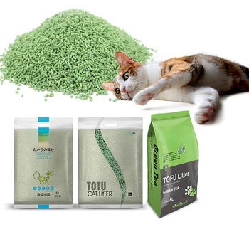 מחמד אספקת המוצר 100% טבעי צמח במהירות clumping flushable טופו לחתולים