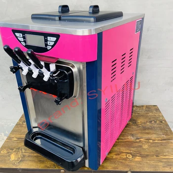 מסחרי קטן מקורר אוויר מכונת גלידה אוטומטית רכה גלידה מכונת לעכב שולחן מטבח מכונת גלידה