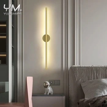 נורדי 350° תואר LED מנורות קיר שחור זהב LED קיר גופי תאורה עבור מעבר למסדרון מקורה פמוט קיר עבור חדר השינה הביתה