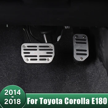 סגסוגת אלומיניום הרכב מאיץ גז דוושת הבלם כיסוי נגד החלקה משטח אביזרים עבור טויוטה קורולה E180 2014 2015 2016 2017 2018