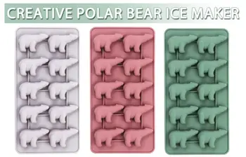 סיליקון של קוביות קרח תבניות דוב קוטב פינגווין בצורת מגש קוביות הקרח יצירתי מיץ קוקטיילים קרח שהופך כלי כלי מטבח.
