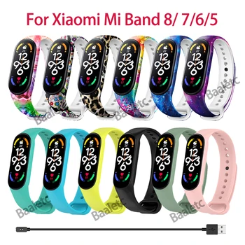 עבור Mi Band 7 / Mi Band 8 רצועת Xiaomi Miband 5 /Miband 6 צמיד כבל טעינה עבור Xiaomi 8 7 6 5 שעונים חכמים מטען