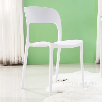 עיצוב מודרני חיצוני stackable פלסטיק האוכל הכיסא אופנה עיצוב פשוט ערימה קפה כיסא מסעדה הכסא מחכה כיסא 1PC