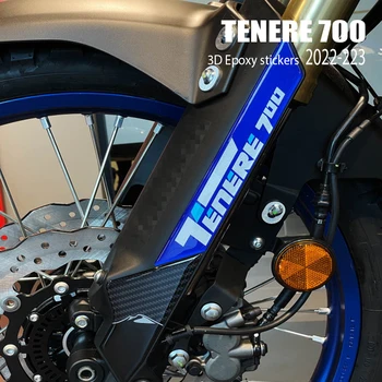 על Tenere של ימאהה 700 Tenere700 העולם פשיטת אופנוע אביזרים 3D שרף אפוקסי מדבקת הגנה Pad